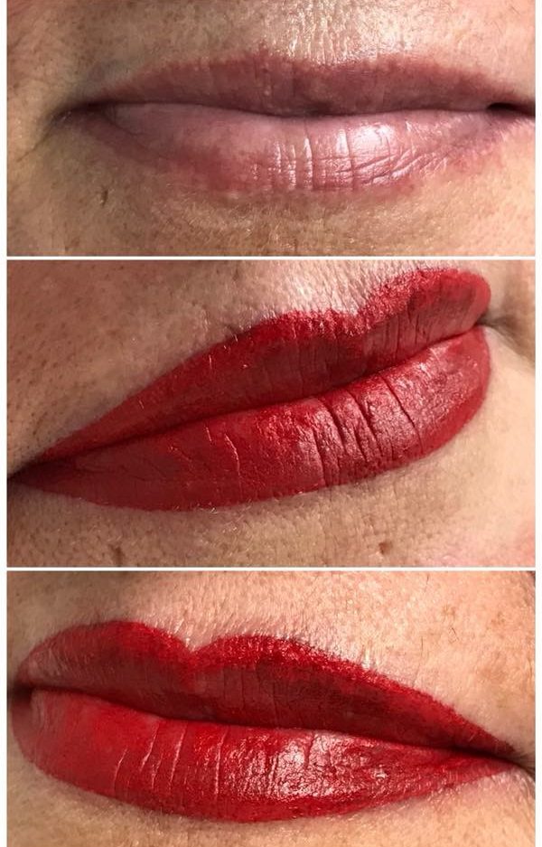 labios antes y después micropigmentación en labios