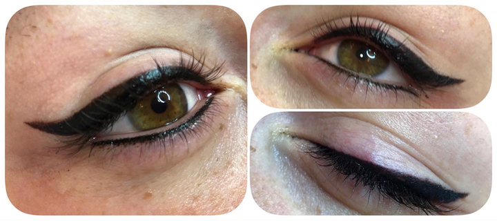 eyeliner antes y después micropigmentación en ojos